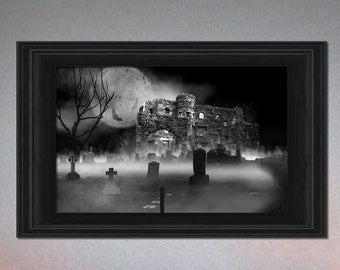 Goth Wall Art Dark Fantasy Art Gift For The Home Macabre Art Print Dark Landscape Gothic Castle Gothic Wall Decor Gift Idea