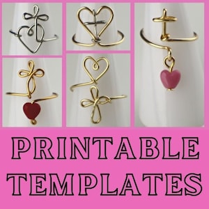 Printable Heart Cross Ring Pattern // Wire Jewelry Tutorial