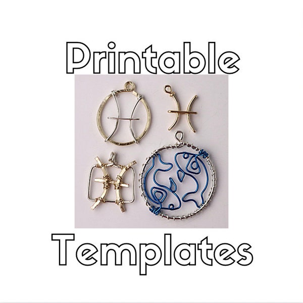 Printable Pisces Zodiac Jewelry Template // YouTube Tutorial PDF Pattern