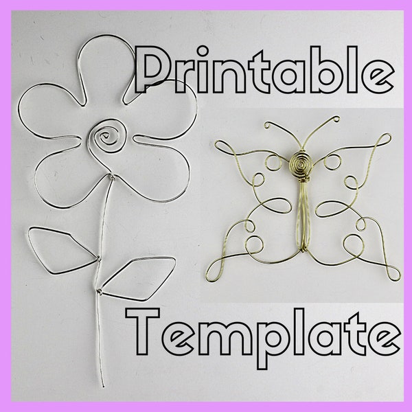 Butterfly and Flower Templates Artistic Wire Really Big Jig Kit // Heather Boyd Wire YouTube // Digital Download