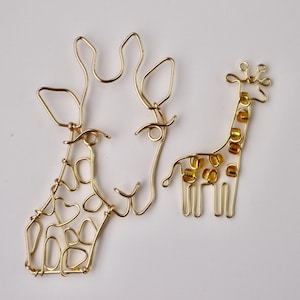 Modèles imprimables de girafes Modèles de bijoux avec pendentif en fil de fer