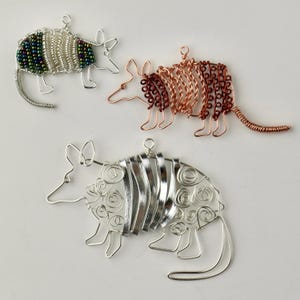 Druckbare Armadillo Anhänger Vorlagen Draht Schmuck PDF-Muster