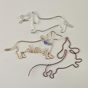 Druckbare Wire Dackel Vorlagen Muster für Wire Art Ornamente