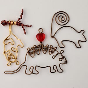 Printable Possum Pendant Templates Wire Jewelry Making Pattern