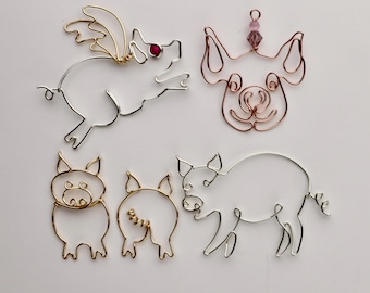 Printable Pig Pendant Templates Wire Jewelry Making Templates