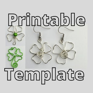 Printable Jig Template 4-Leaf Clover Pendant // Wire Art Pattern