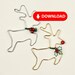 Printable Reindeer and Christmas Tree Ornament Templates // Wire Art ...