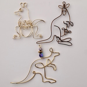 Wire Kangaroo Pendant Templates Wire Jewelry Making Pattern