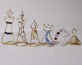 Druckbare Schach-Set Vorlage Wire Art Pattern
