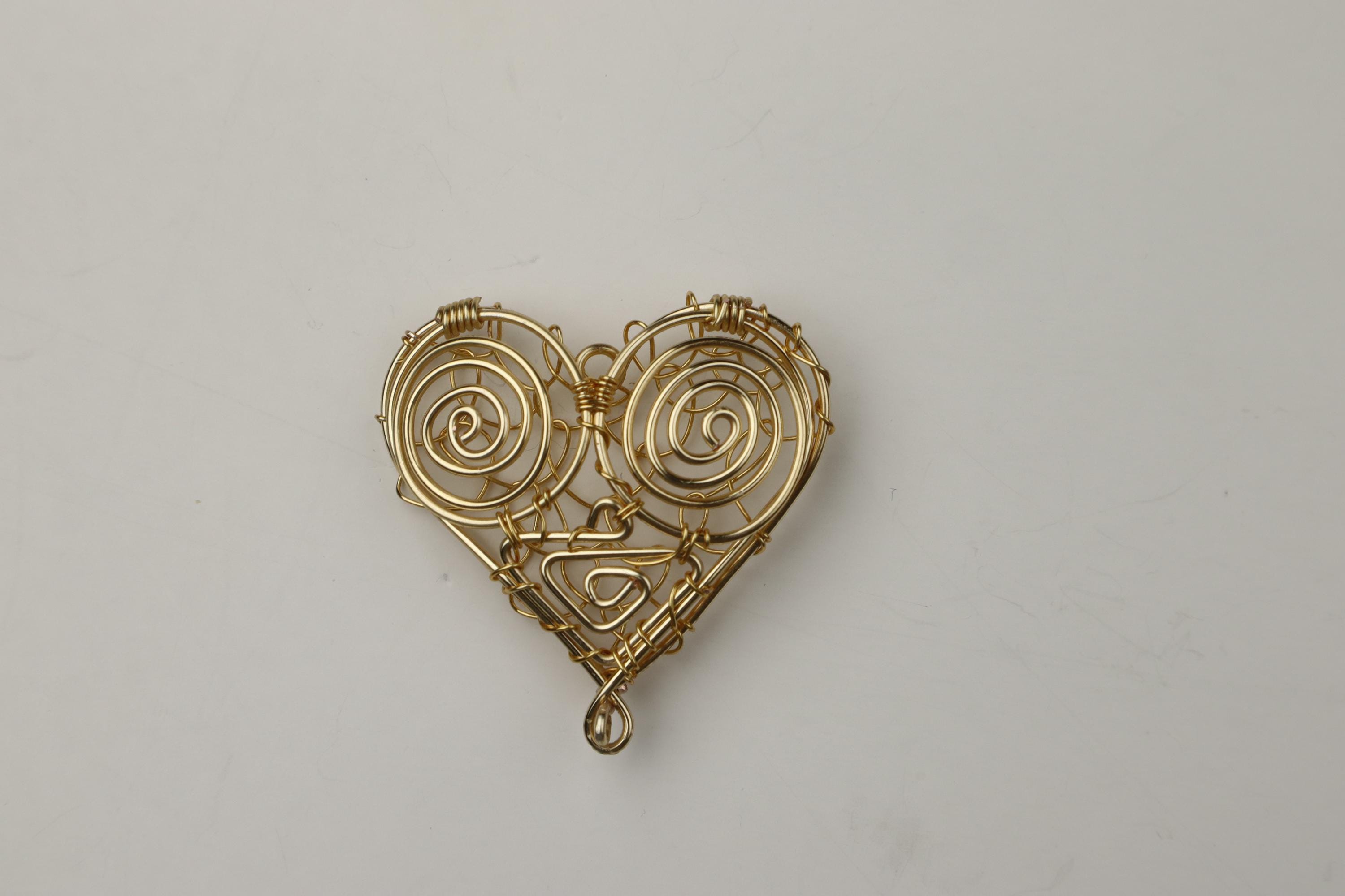Printable Heart Locket Pendants Wire Jewelry Pattern PDF Download - Etsy