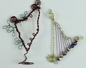 Harp Pendant Templates Wire Jewelry Patterns