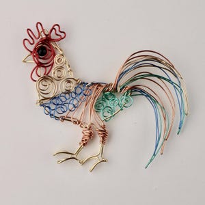 Printable Rooster Pendant Templates Wire Jewelry Making Pattern