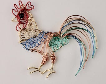 Printable Rooster Pendant Templates Wire Jewelry Making Pattern