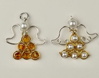 Printable Chainmaille Angel Pendant Template Wire Jewelry Making Pattern