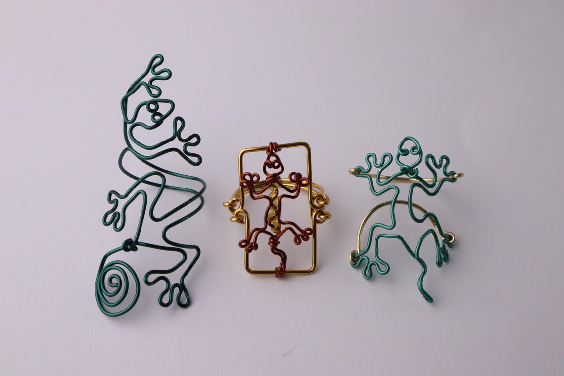 Printable Lizard Templates Wire Jewelry Making Patterns - Etsy