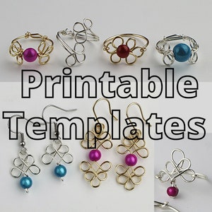 Celtic Rings Earrings Tutorial Patterns // Printable Template Artistic Wire Deluxe Jig Kit