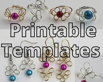 Celtic Rings Earrings Tutorial Patterns // Printable Template - Etsy Finland
