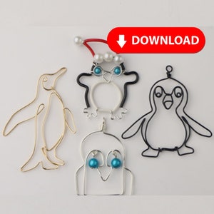 Printable Penguin Pendant Templates  // YouTube Tutorial PDF Pattern