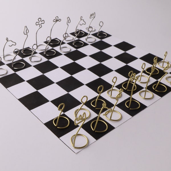 Printable Paperclip Chess Set Template