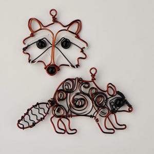 Printable Raccoon Pendants Templates Wire Jewelry Making Pattern
