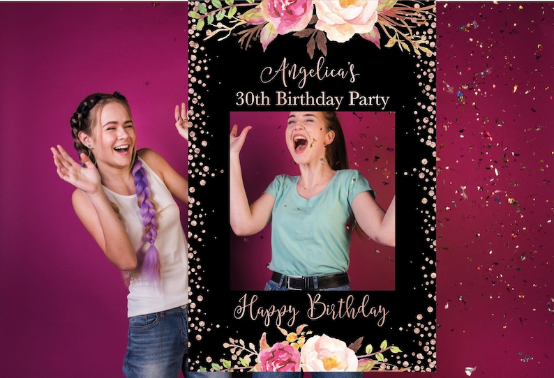 Birthday Photo Booth Frame Photo Booth Frame Photo Prop Etsy