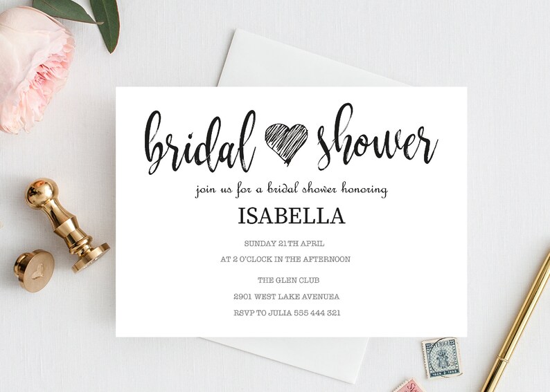 Bridal Shower Invitation Bridal Shower Invite Before I Do Etsy
