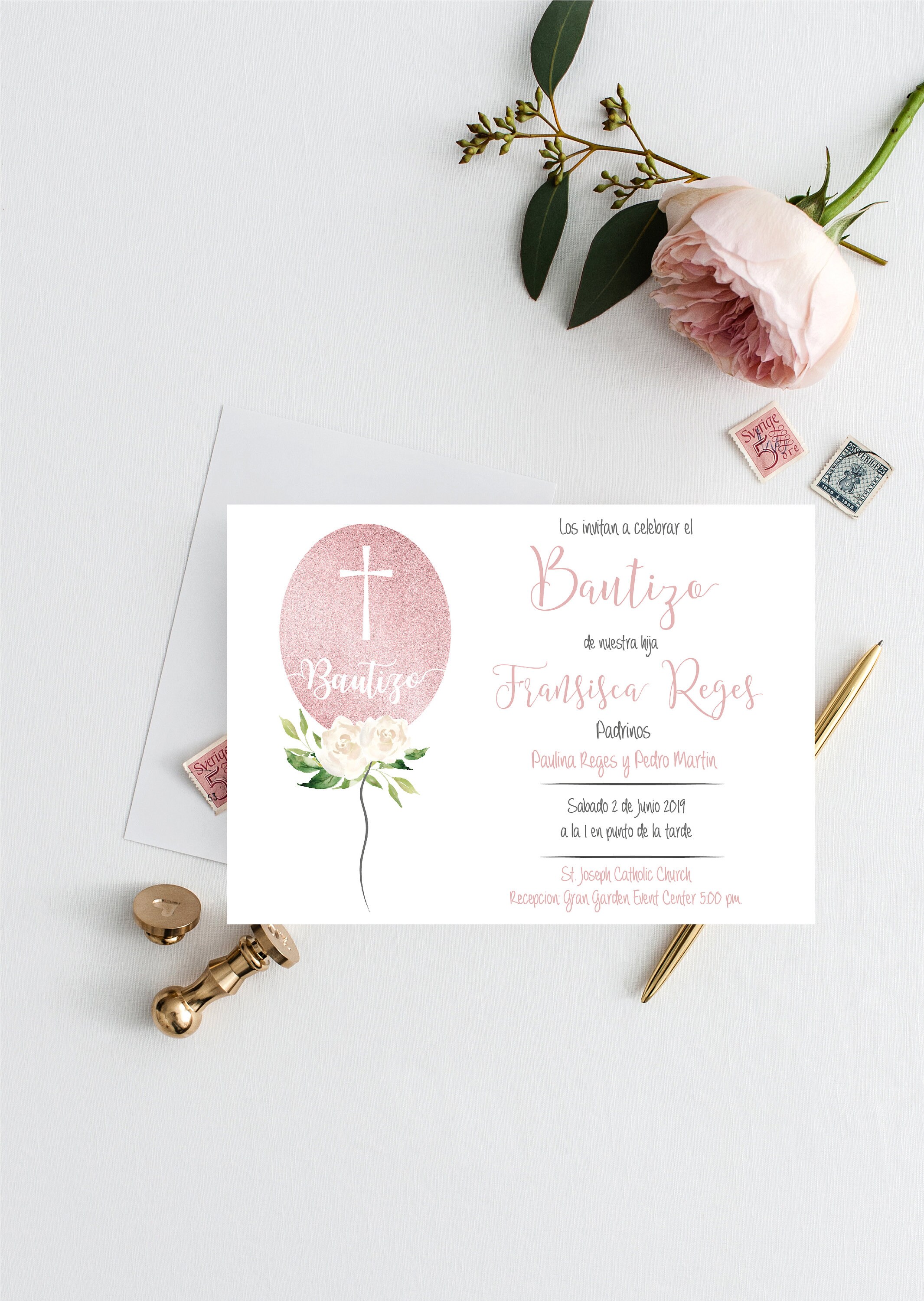 Baptism Invitation in Spanish Baptism Invitation for Girl Etsy