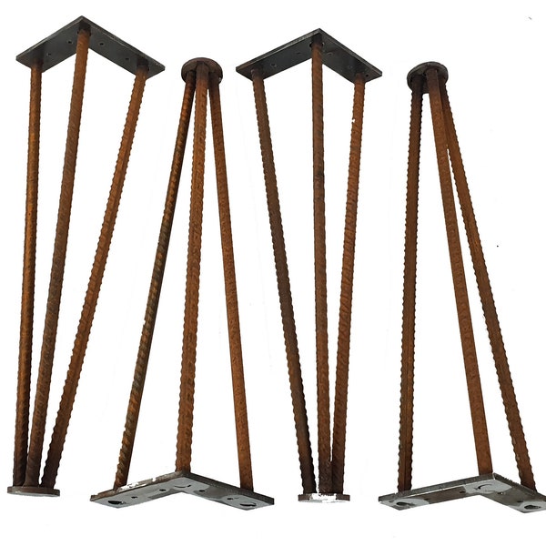 4x Hairpin Leg geriffelt DIY Haarnadel Couchtisch Kommode Möbelbeine Loft Tischbein Tablelegs coffee table HPLRIF