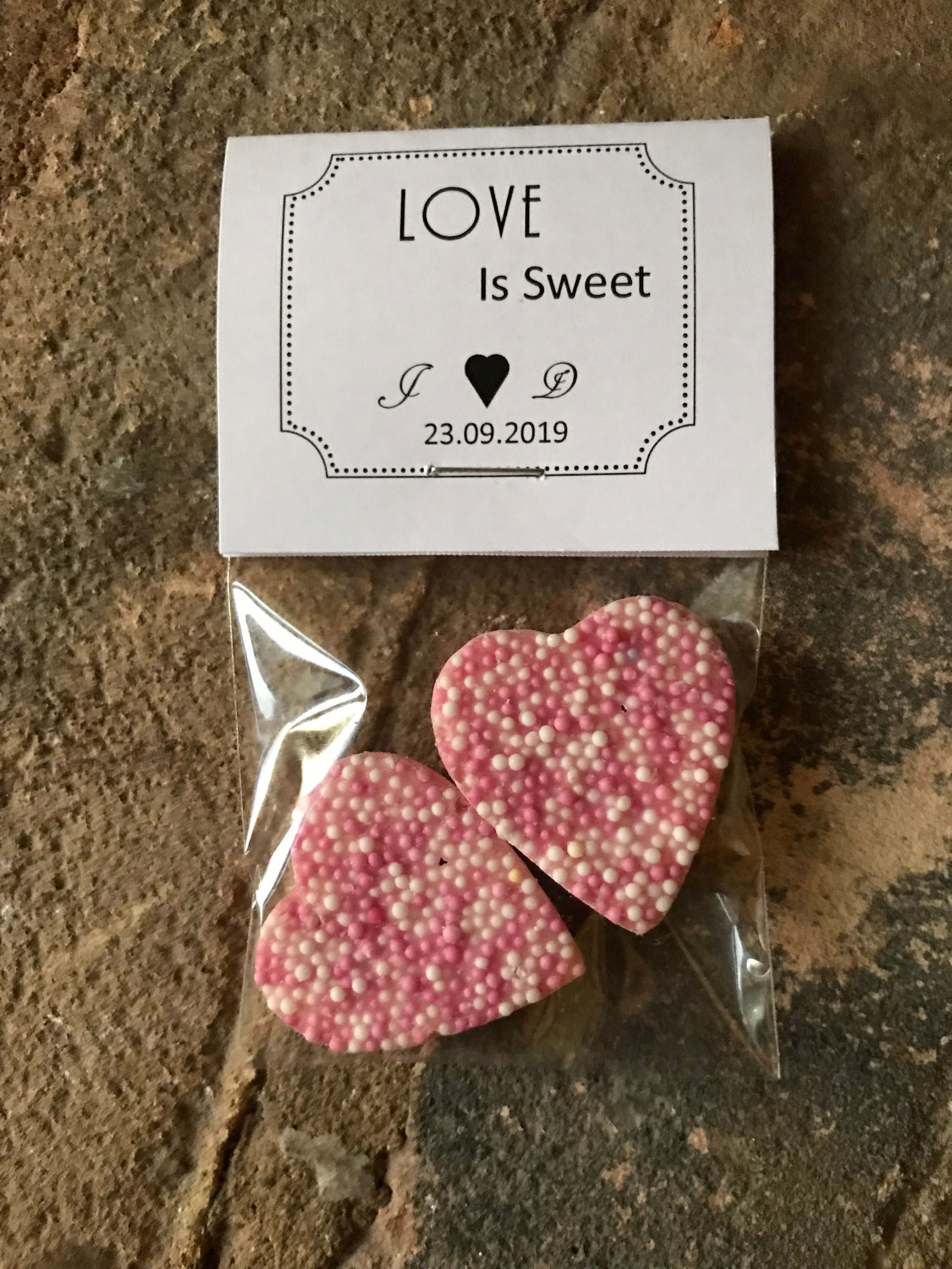 Personalised Love is Sweet Wedding Favours Etsy