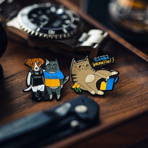 Enamel pin funny Cat enamel pin Enamel pin set Animal enamel pin