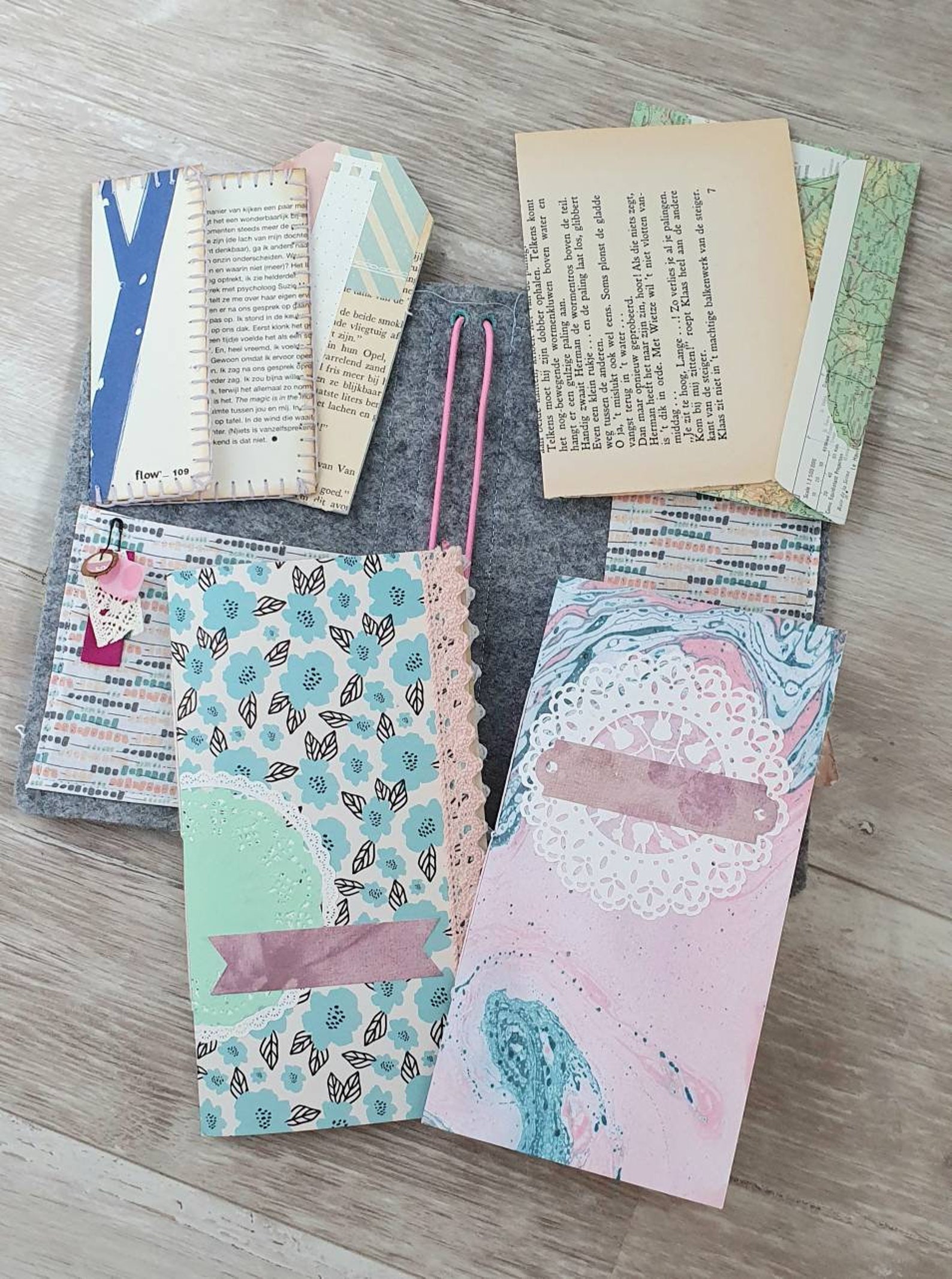 Felt cover midori style junk journal refillable2 notebook