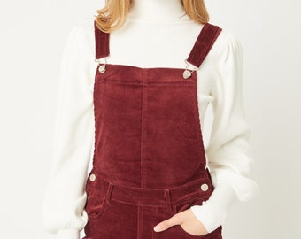 corduroy bib overall dress