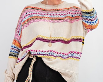 plus size boho sweaters