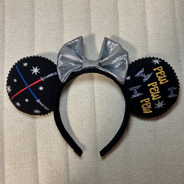 Star Wars Inspired Ears, Lightsaber Headband, Space ears