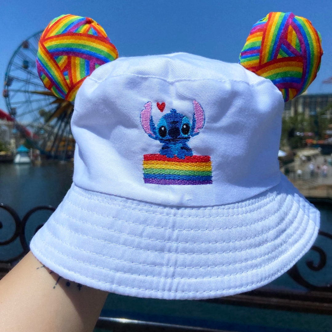 Stitch Bucket Hat / Pride Hat / Bucket Hat With Ears Etsy
