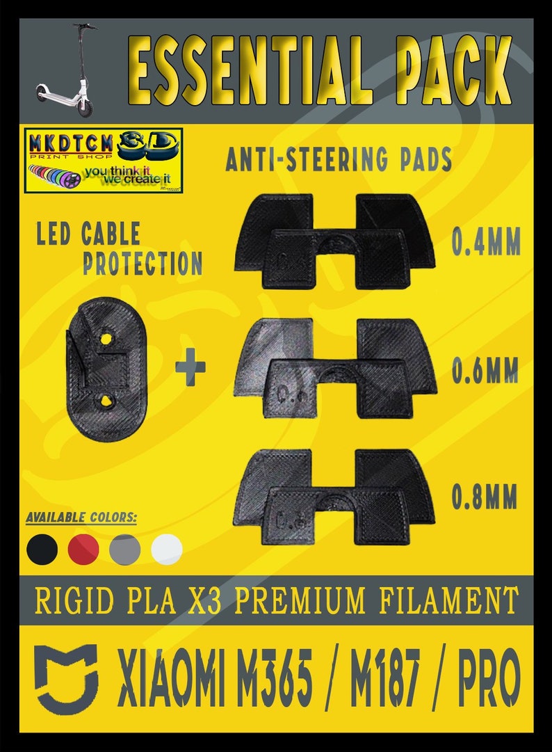 XIAOMI M365 ESSENTIAL PACK Led Protection Anti Steering Pads Scooter Accessories
