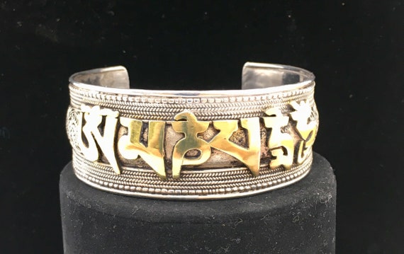 Bracelet Tibetan Mantra Sterling Silver - image 1