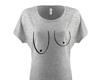 Lopsided Boob Shirt/ Saggy Boob Shirt