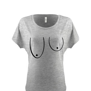 Lopsided Boob Shirt/ Saggy Boob Shirt