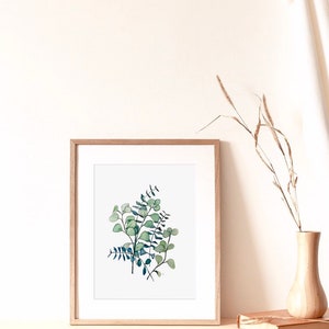 Eucalyptus Watercolor Print