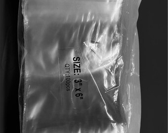 100- 6x3 plastic clear baggies