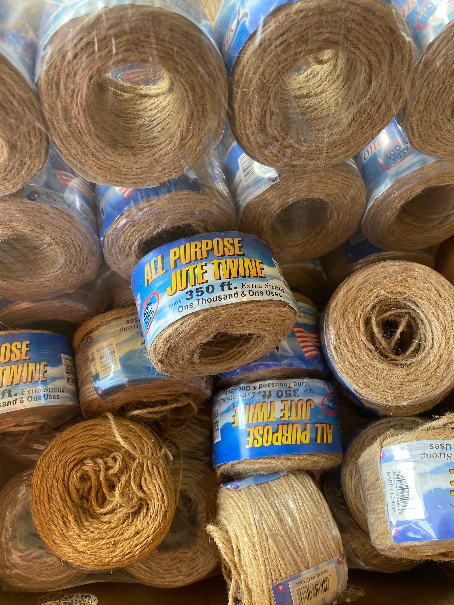Twine, 350 Feet, 100 Jute Twine, String, Rope, Ties, Crafting Twine