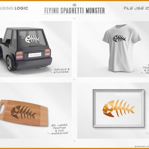FSM Jolly Pirate Fish SVG Vector Graphic - Flying Spaghetti Monster ...