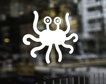 Naklejka Latający Potwór Spaghetti – FSM, Pastafarianin, Ateistyczna parodia, Logo FSM winylowe, Antyreligia, Ewolucja, Humor, Kościół FSM