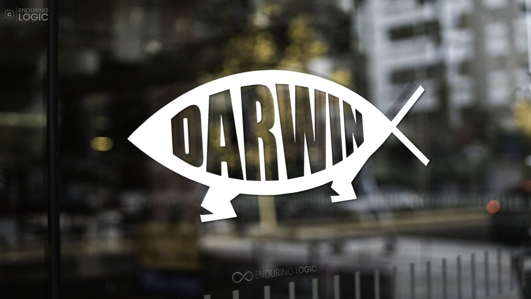 Darwin Evolve Fish Decal V2 – Evolution Logo, Charles Darwin, Atheist ...