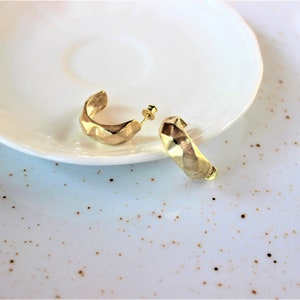 Folded silver earrings. Origami silver earrings