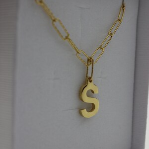 Personalised necklace with a large letter pendant. image 5