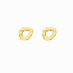 Knotted Rope Circle Stud Earrings
