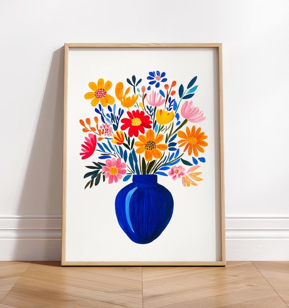 Matisse Flower Market Print: Colorful Maximalist Art
