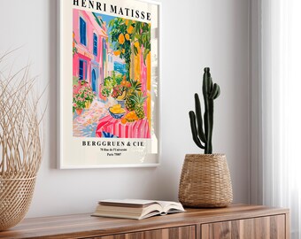 Mid Century Fruit Market Wall Art, Henri Matisse Print, Maximalist